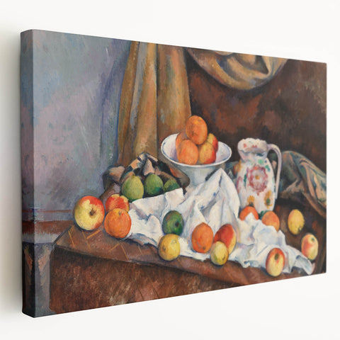 Paul Cézanne Still Life - Impressionist Fruit and Vase Wall Art Print