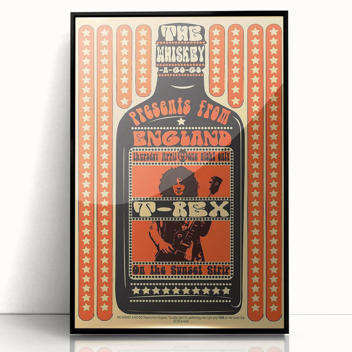 T. Rex 1971 Whiskey A-Go-Go Concert Poster – Vintage Rock Art