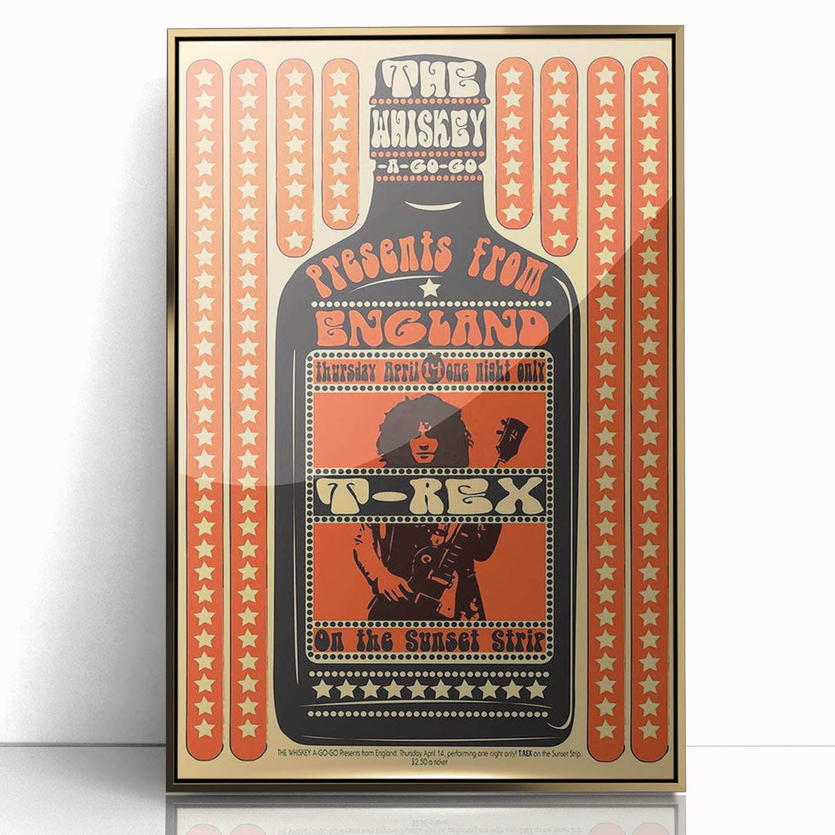 T. Rex 1971 Whiskey A-Go-Go Concert Poster – Vintage Rock Art
