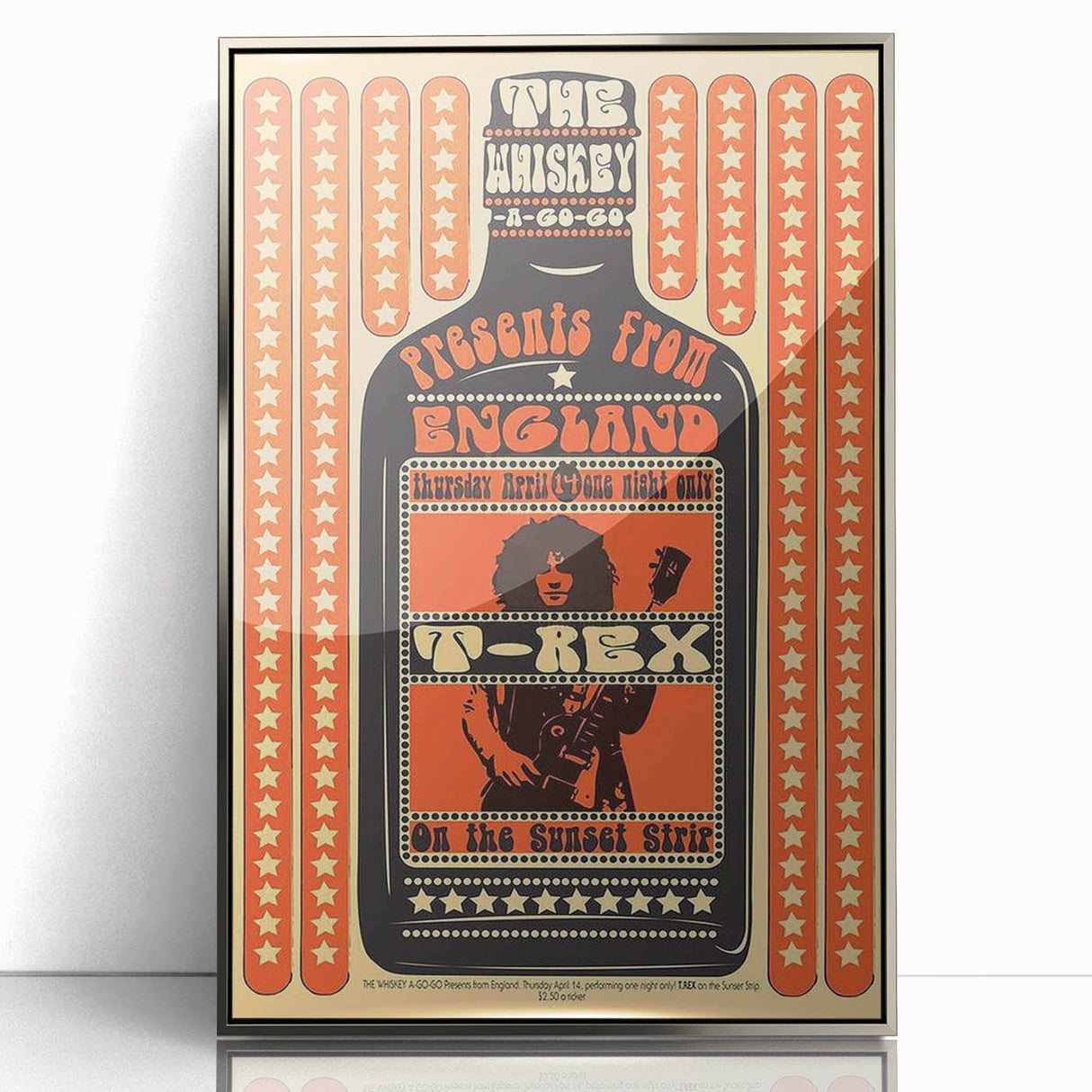 T. Rex 1971 Whiskey A-Go-Go Concert Poster – Vintage Rock Art