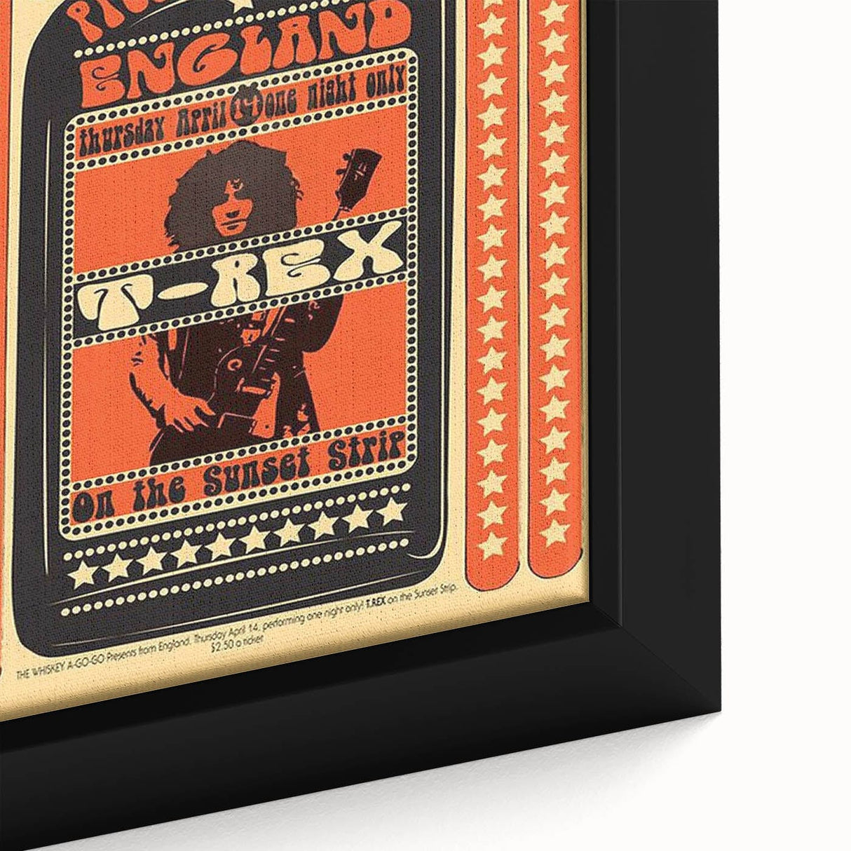 T. Rex 1971 Whiskey A-Go-Go Concert Poster – Vintage Rock Art