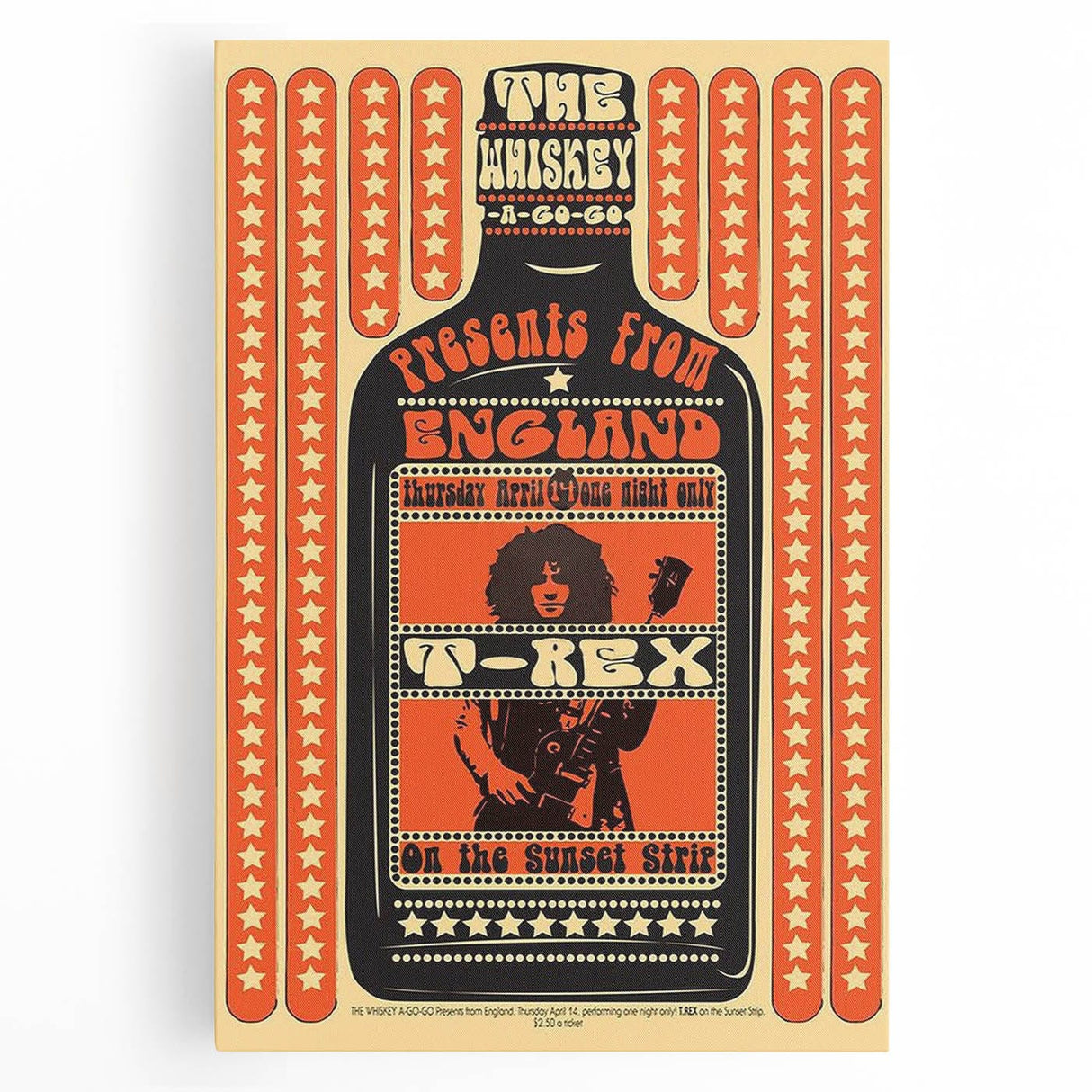 T. Rex 1971 Whiskey A-Go-Go Concert Poster – Vintage Rock Art