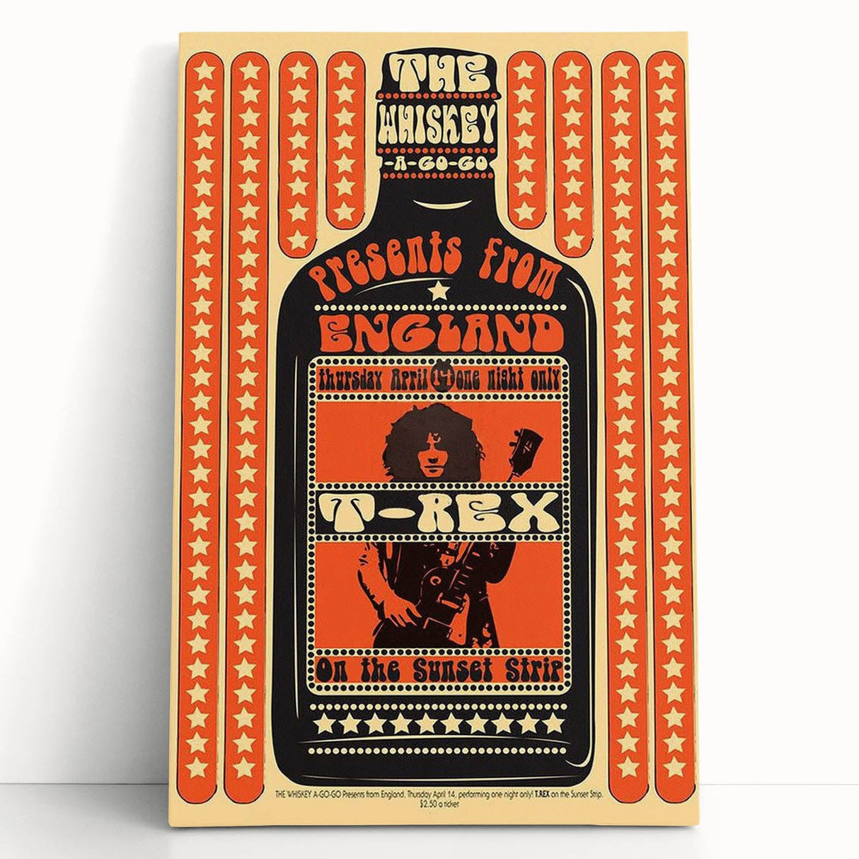 T. Rex 1971 Whiskey A-Go-Go Concert Poster – Vintage Rock Art
