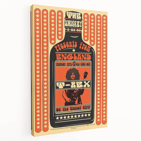 T. Rex 1971 Whiskey A-Go-Go Concert Poster – Vintage Rock Art