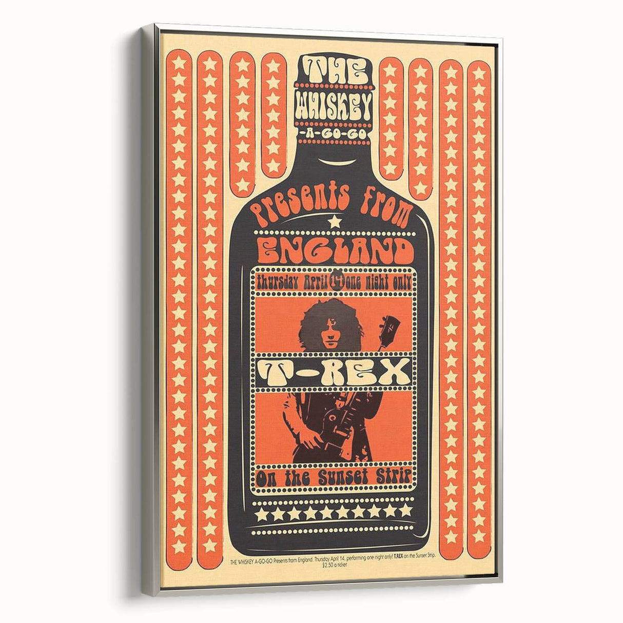 T. Rex 1971 Whiskey A-Go-Go Concert Poster – Vintage Rock Art