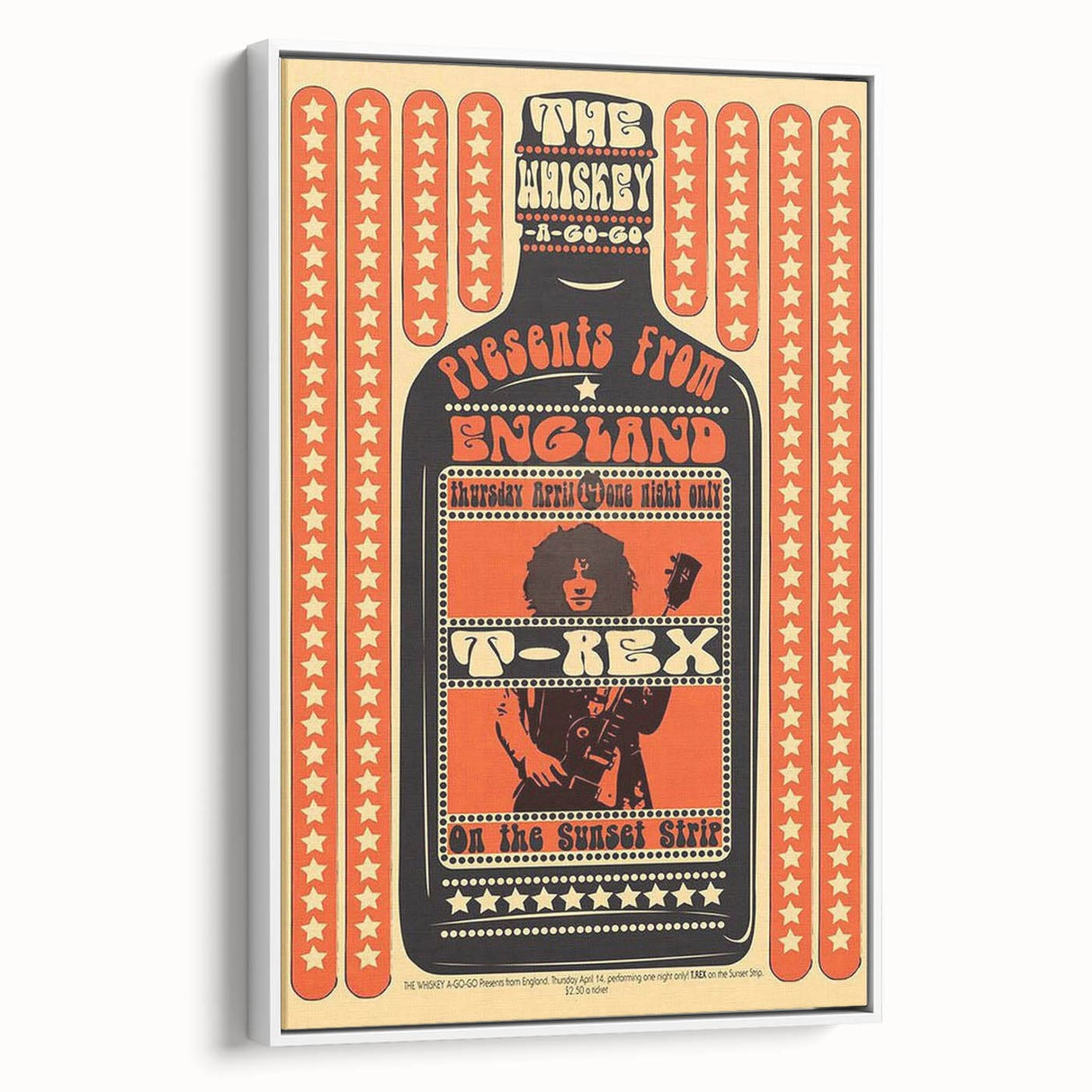 T. Rex 1971 Whiskey A-Go-Go Concert Poster – Vintage Rock Art