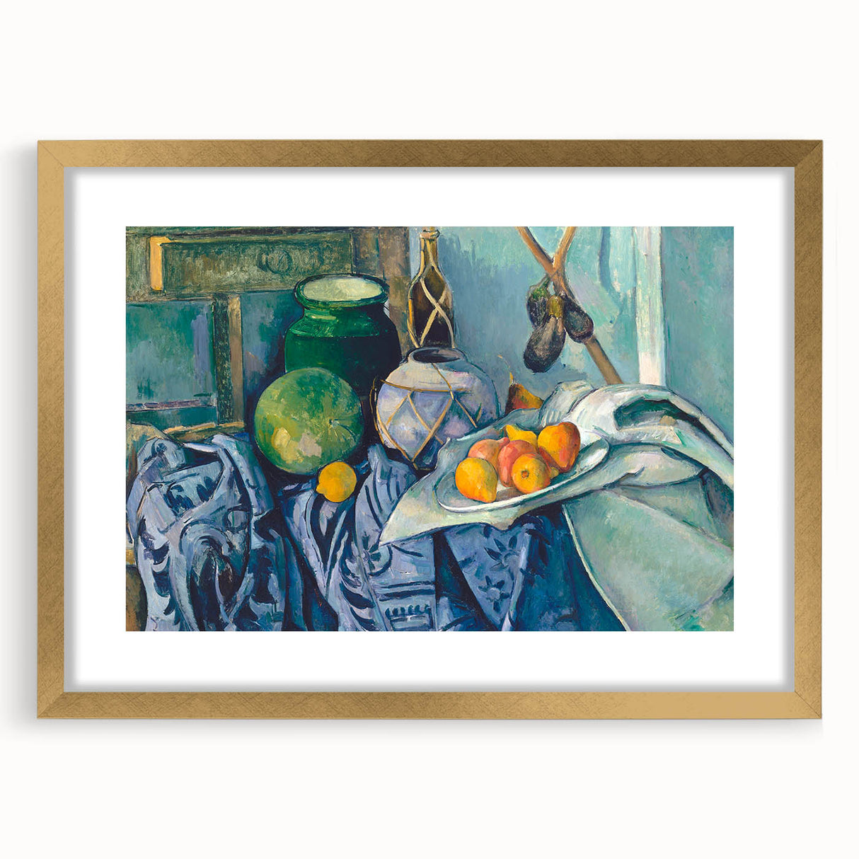 Paul Cézanne Still Life - Apples and Melon Impressionist Wall Art