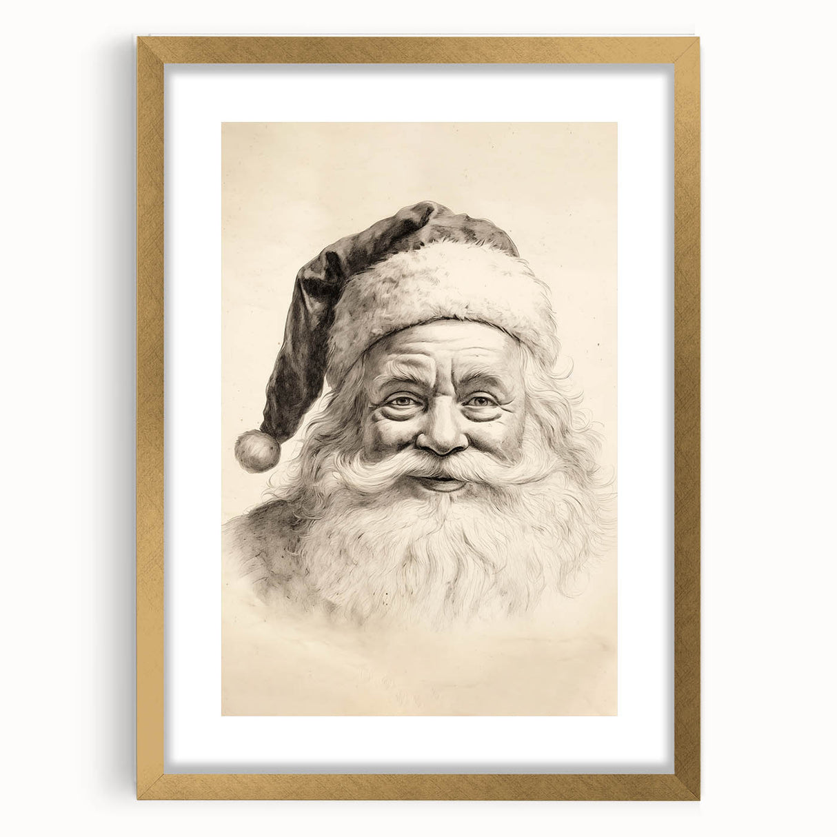 Vintage Santa Sketch – Classic Christmas Wall Hangings