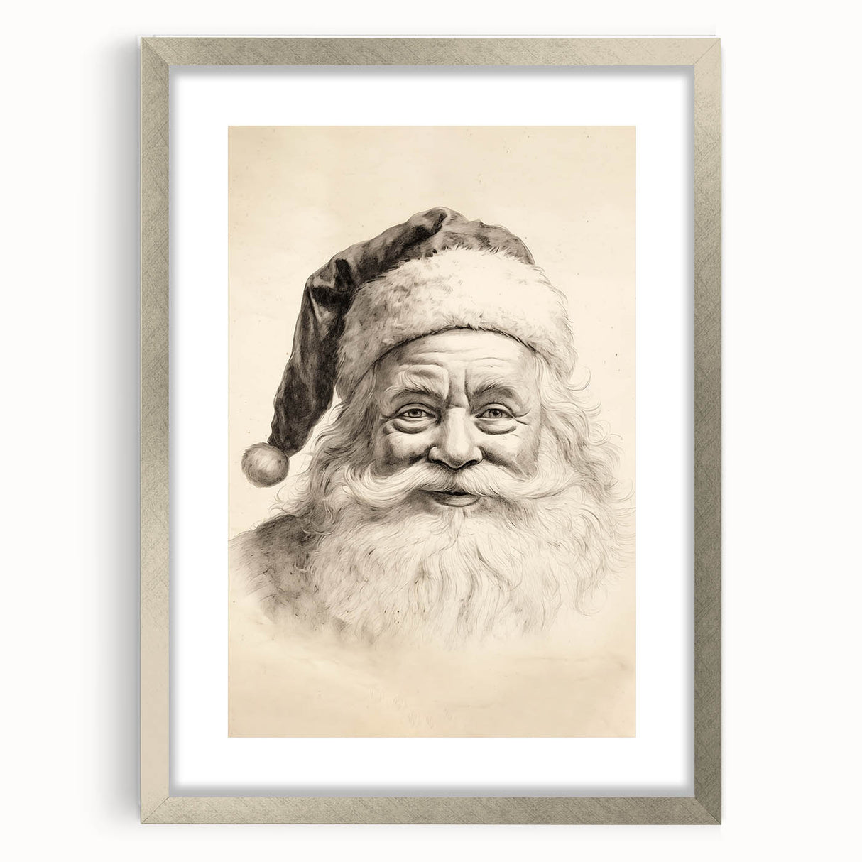 Vintage Santa Sketch – Classic Christmas Wall Hangings