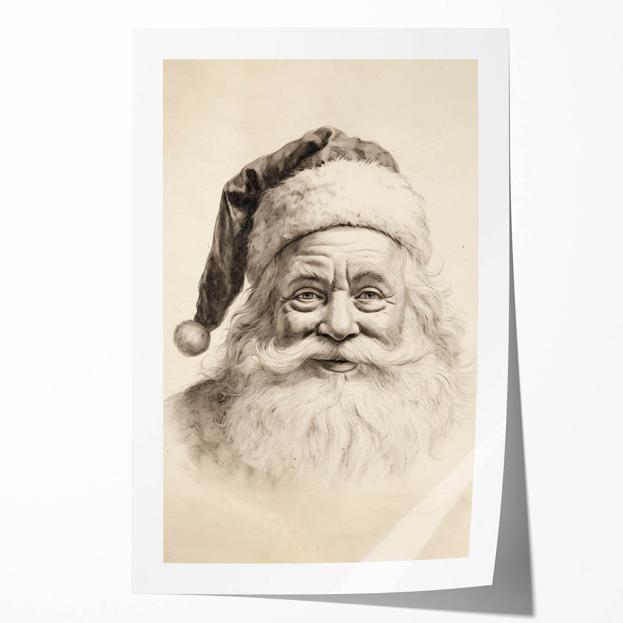 Vintage Santa Sketch – Classic Christmas Wall Hangings