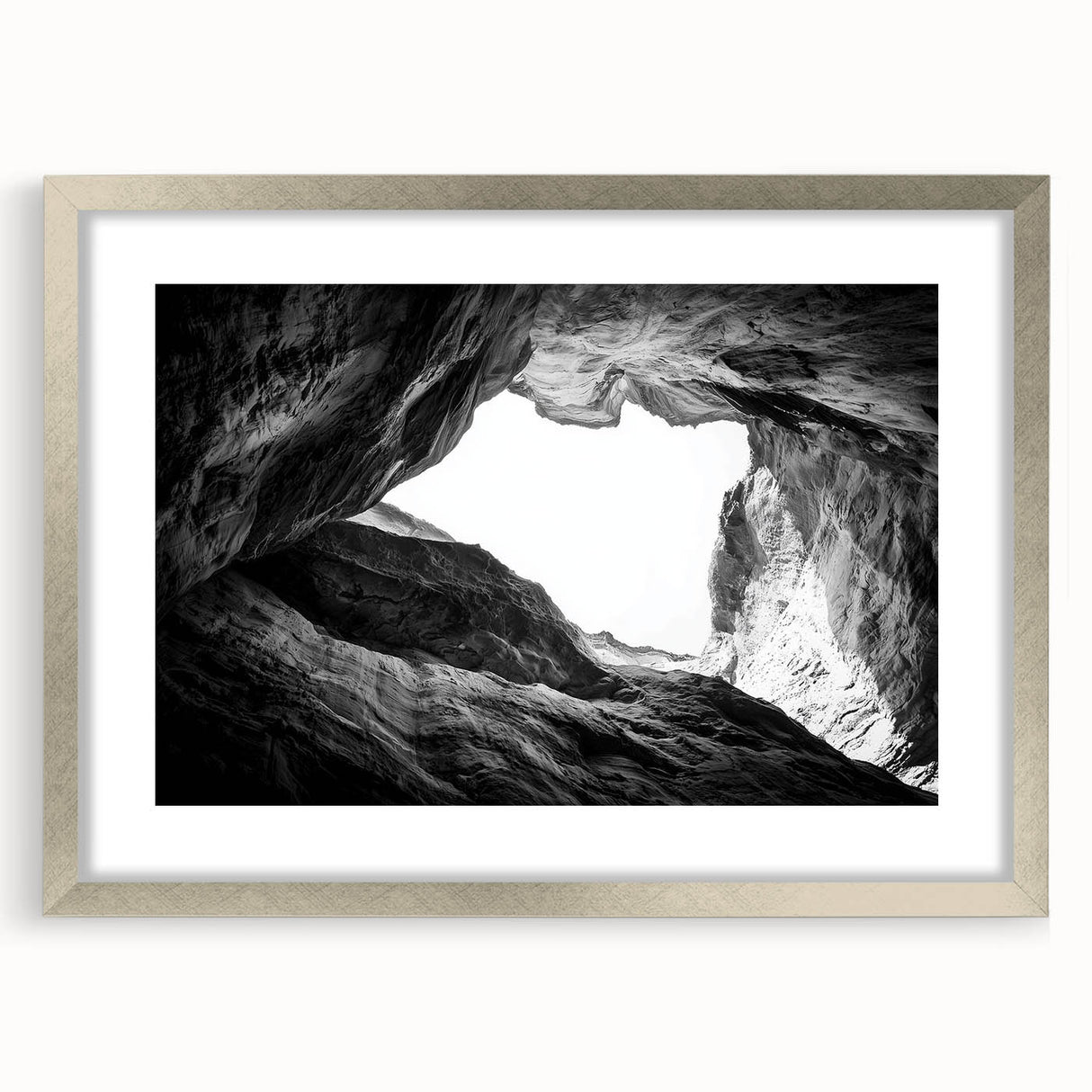 Landscape wall art featuring a silver-framed canyon scene, showcasing vibrant colors and intricate details, perfect for enhancing home decor and adding natural beauty.