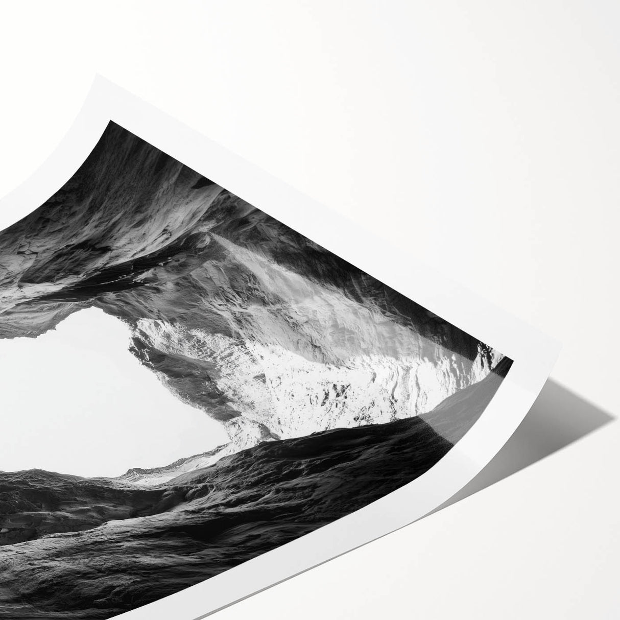 Stunning landscape print showcasing vibrant canyons in rich earth tones, rolled up in protective packaging for easy display and transport. Perfect for home decor.