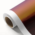 Vibrant desert landscape rolled canvas showcasing warm hues of orange and yellow, featuring textured details and packaged securely in a protective tube for shipping.