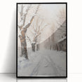 Framed acrylic landscape artwork showcasing a serene natural scene with vibrant colors, set in a sleek black frame, perfect for modern home decor.