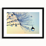 Extra large colorful abstract art print featuring textured swirls, ideal for living room decor, in a black frame.