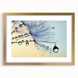 Extra large abstract art print with textured design in gold tones, framed, ideal for living room decor.