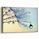 Framed canvas featuring a close-up landscape water scene in muted gold and black tones, ideal for bedroom wall art.