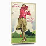 Retro Germany Golf Travel Poster – Vintage Golfing Art