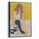 Classical Realism Painting | Woman Putting on Stockings Art Print