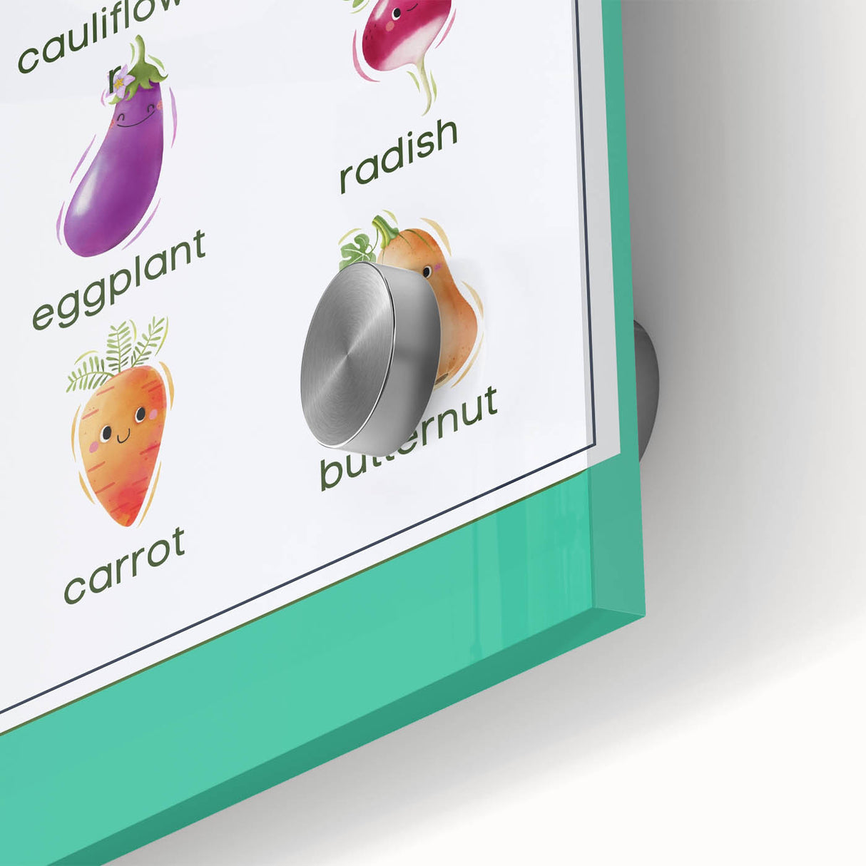 Vegetables Chart - Kids Educational Wall Art Healthy Food Print