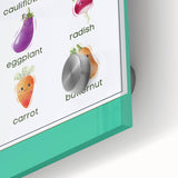 Vegetables Chart - Kids Educational Wall Art Healthy Food Print