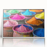 Acrylic print of a modern art depiction of an Indian landscape in soft pastel shades, ideal for nursery wall art.