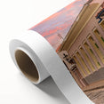 Art Deco poster of a Brazilian landscape in pastel colors on rolled canvas, ideal for nursery wall art or dining room.