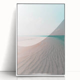 Art deco poster featuring stylized summer motifs in pastel shades on white acrylic, ideal for nursery wall art.