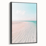 Black and white landscape art painting on framed canvas, depicting a vintage poster style, ideal for bedroom wall decor.