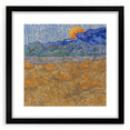 Extra large abstract art print on canvas featuring a textured, vibrant color palette, ideal for living room decor.