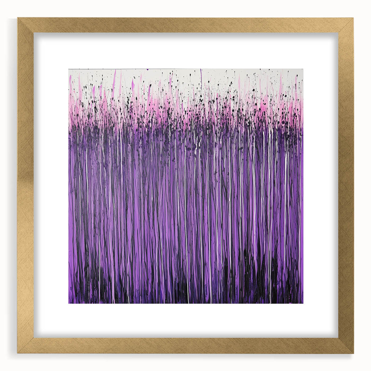 Bold Purple Drip Abstract Wall Art - Canvas & Framed Print