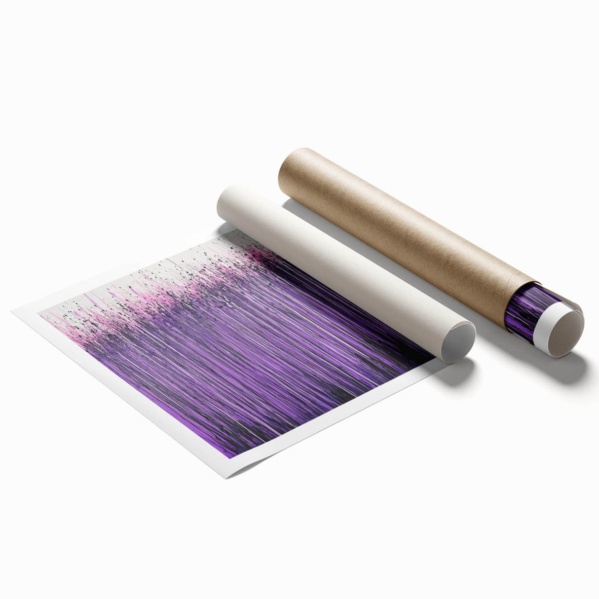 Bold Purple Drip Abstract Wall Art - Canvas & Framed Print