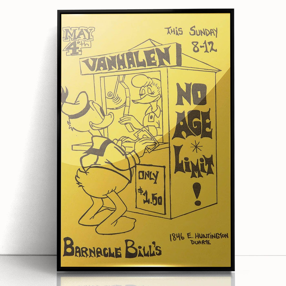 Van Halen 1974 Barnacle Bill’s Retro Poster - No Age Limit Show