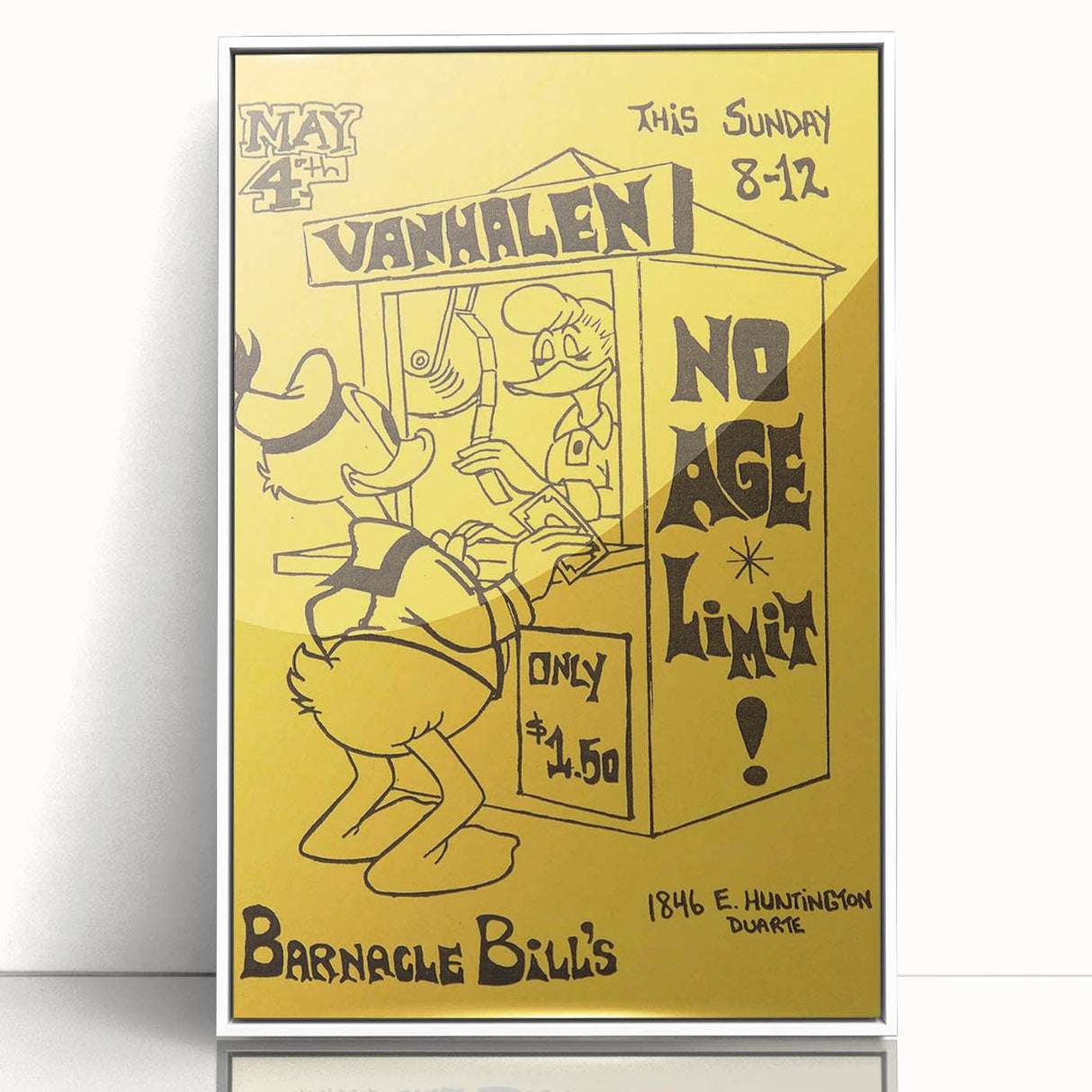 Van Halen 1974 Barnacle Bill’s Retro Poster - No Age Limit Show