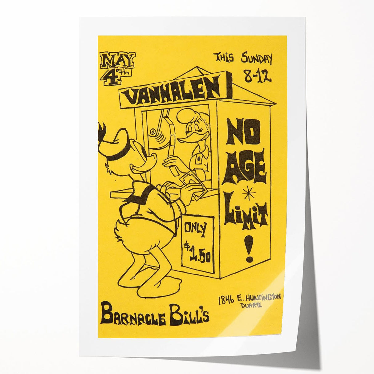Van Halen 1974 Barnacle Bill’s Retro Poster - No Age Limit Show