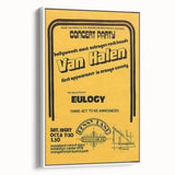 Van Halen 1974 First Orange County Appearance Poster - Retro Art