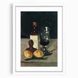 Impressionist Winter Landscape - Snowy Trees and Path Wall Art Print