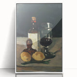 Impressionist Winter Landscape - Snowy Trees and Path Wall Art Print