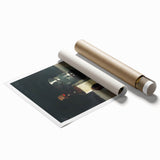 Impressionist Winter Landscape - Snowy Trees and Path Wall Art Print