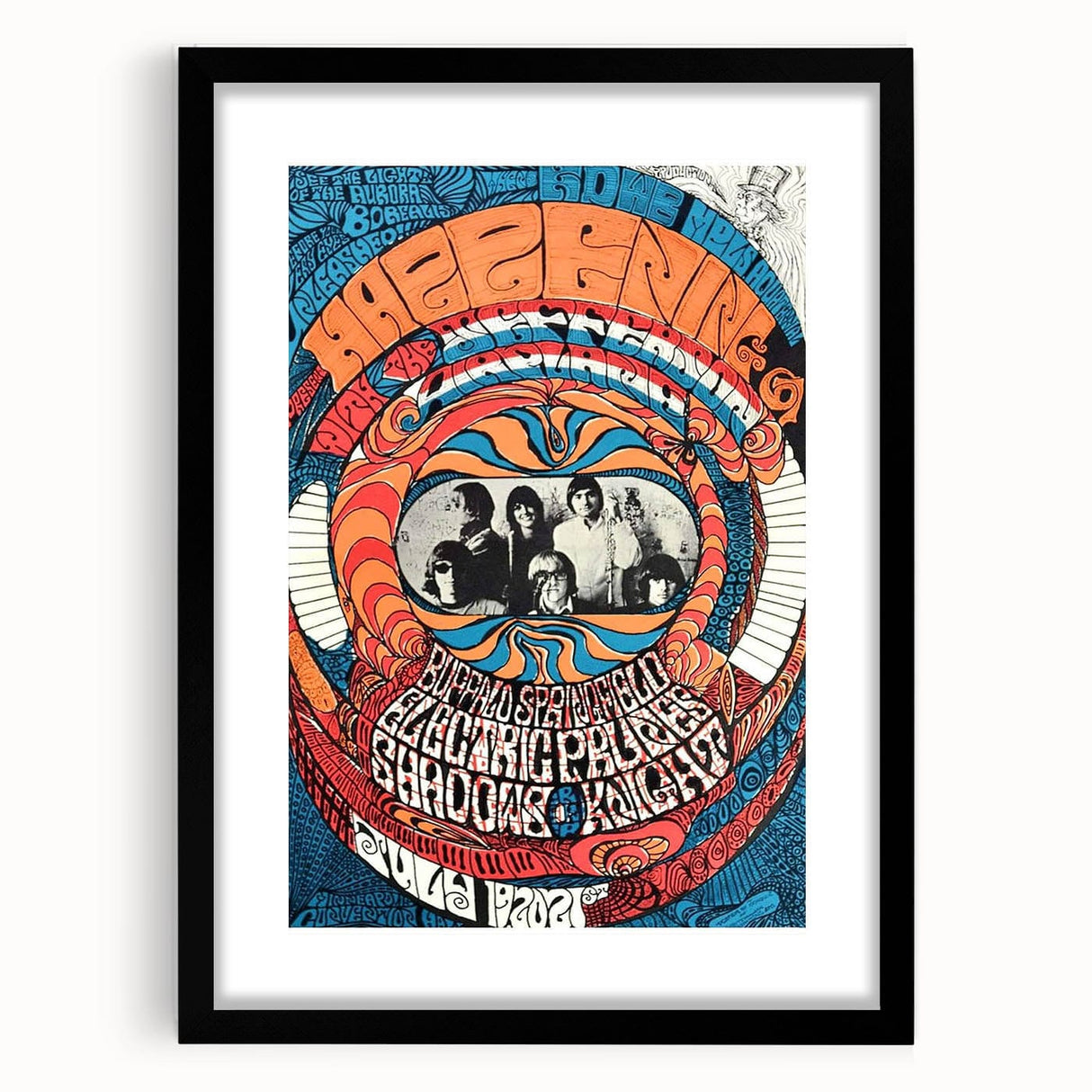 Jefferson Airplane 1960s Psychedelic Concert Poster - Retro Art