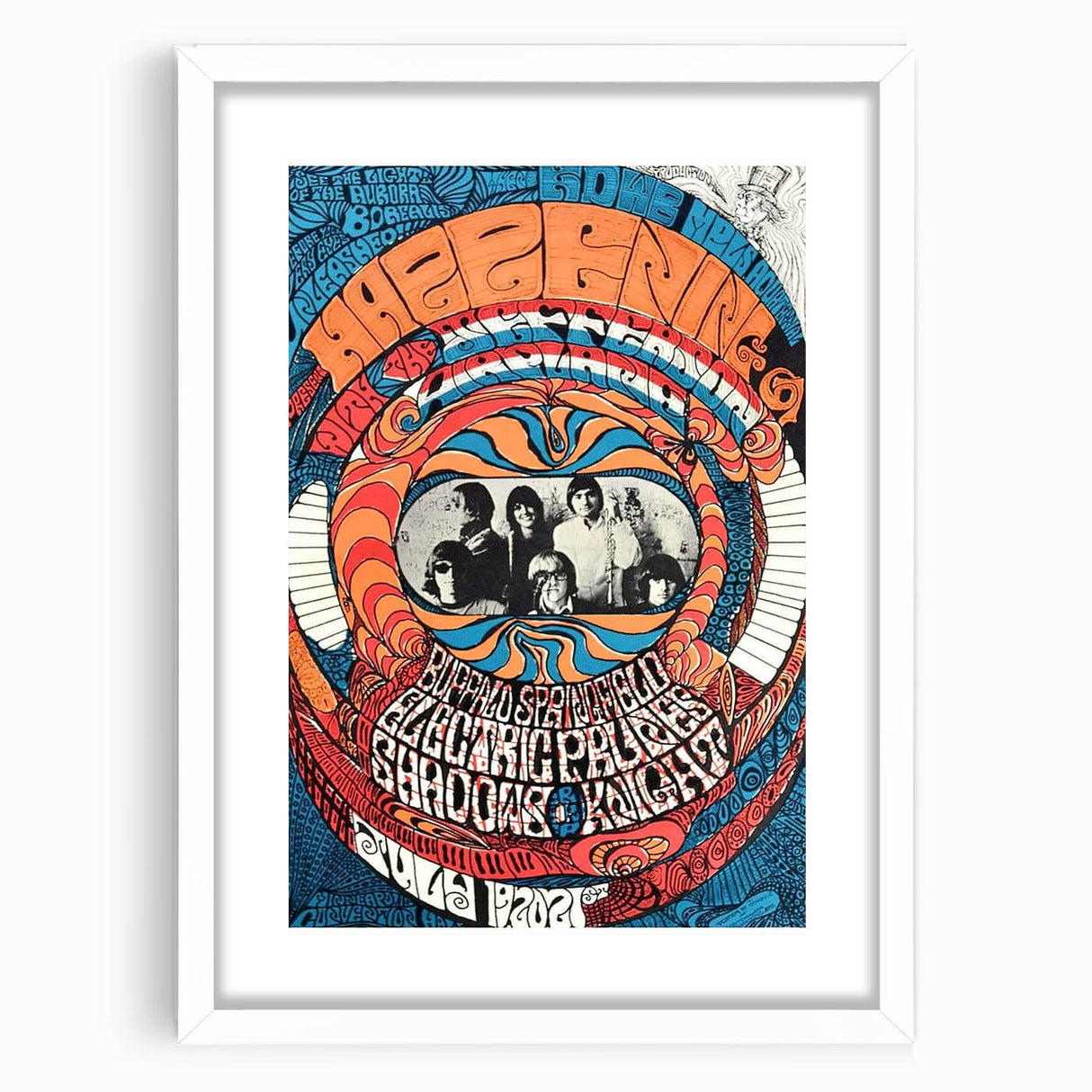 Jefferson Airplane 1960s Psychedelic Concert Poster - Retro Art