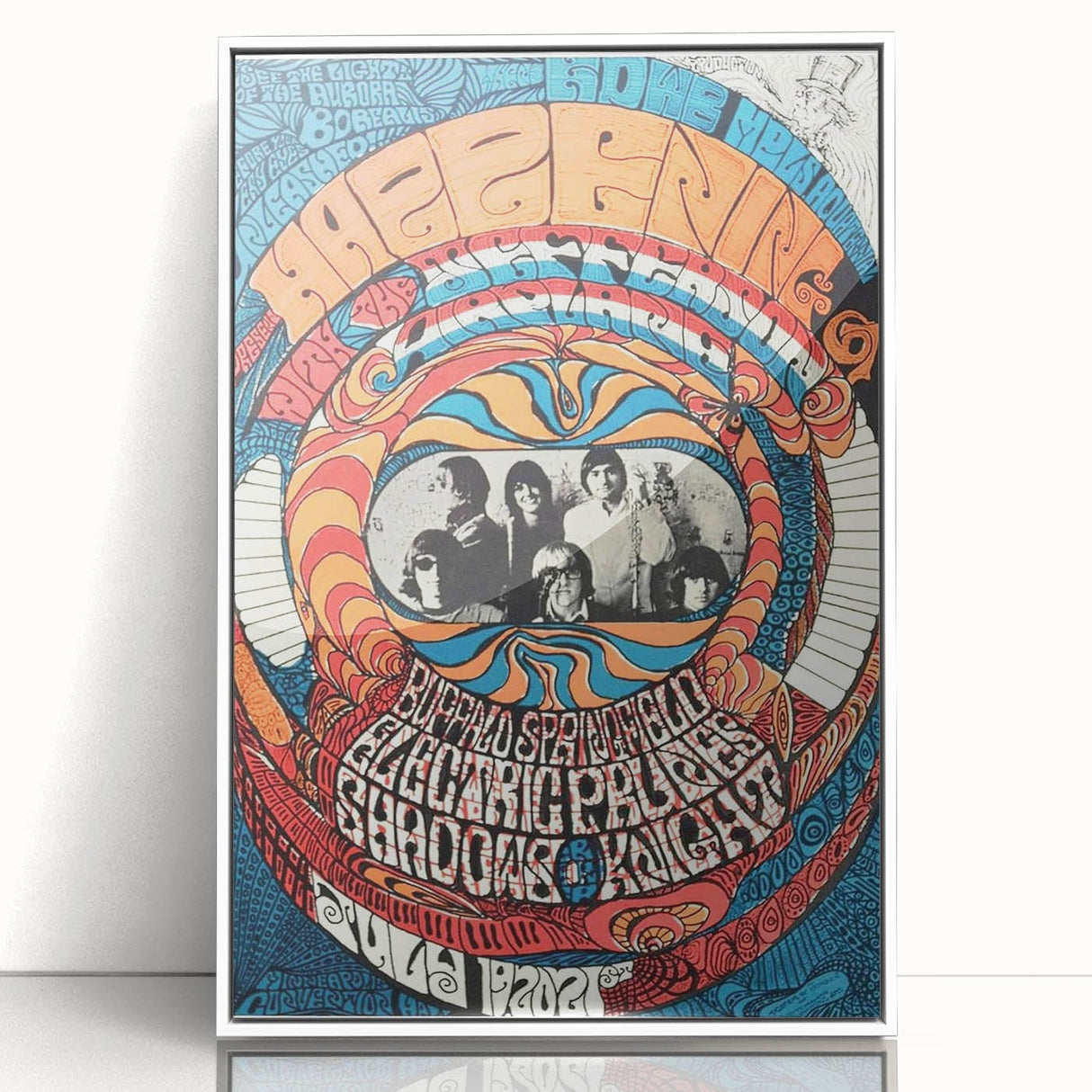 Jefferson Airplane 1960s Psychedelic Concert Poster - Retro Art