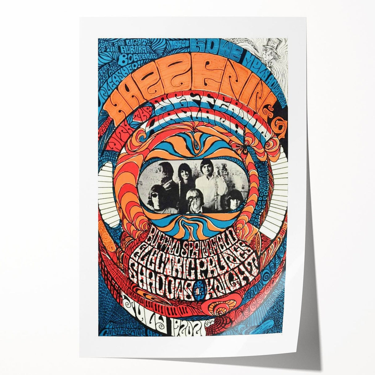 Jefferson Airplane 1960s Psychedelic Concert Poster - Retro Art