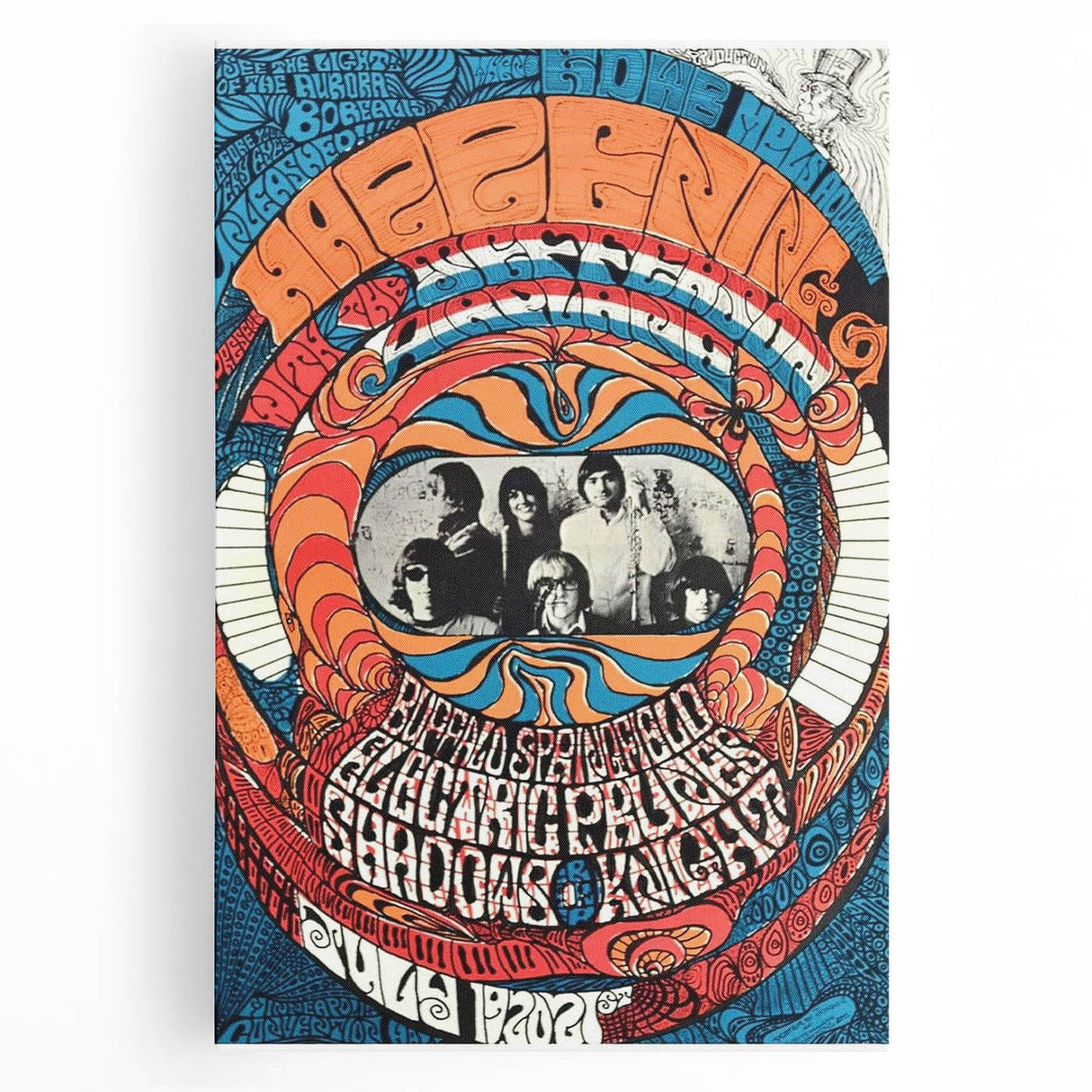 Jefferson Airplane 1960s Psychedelic Concert Poster - Retro Art