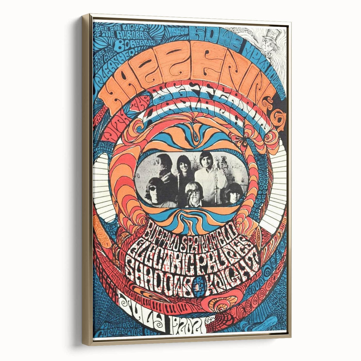 Jefferson Airplane 1960s Psychedelic Concert Poster - Retro Art
