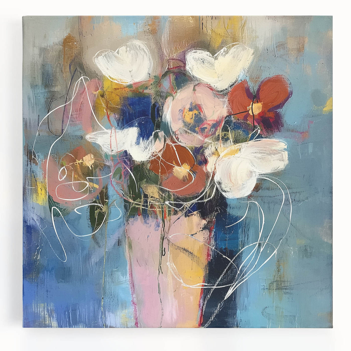 Elegant Abstract Floral – Modern Canvas & Framed Wall Art