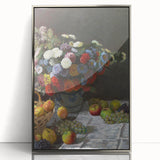 Still Life with Flowers and Fruit - Claude Monet Wall Art Print