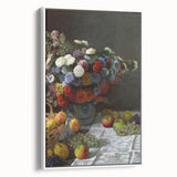 Still Life with Flowers and Fruit - Claude Monet Wall Art Print