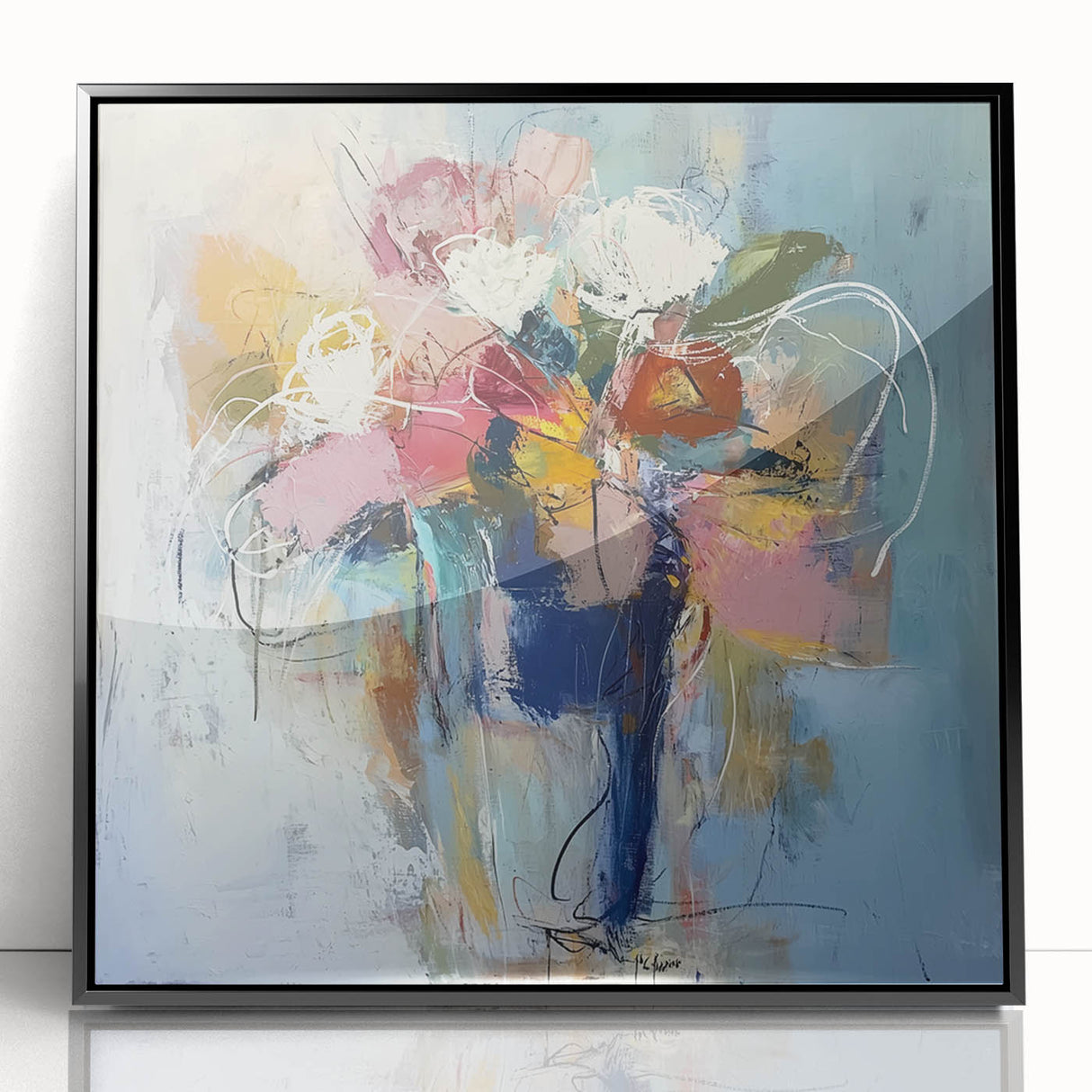 Abstract Floral Burst – Modern Canvas & Framed Wall Art