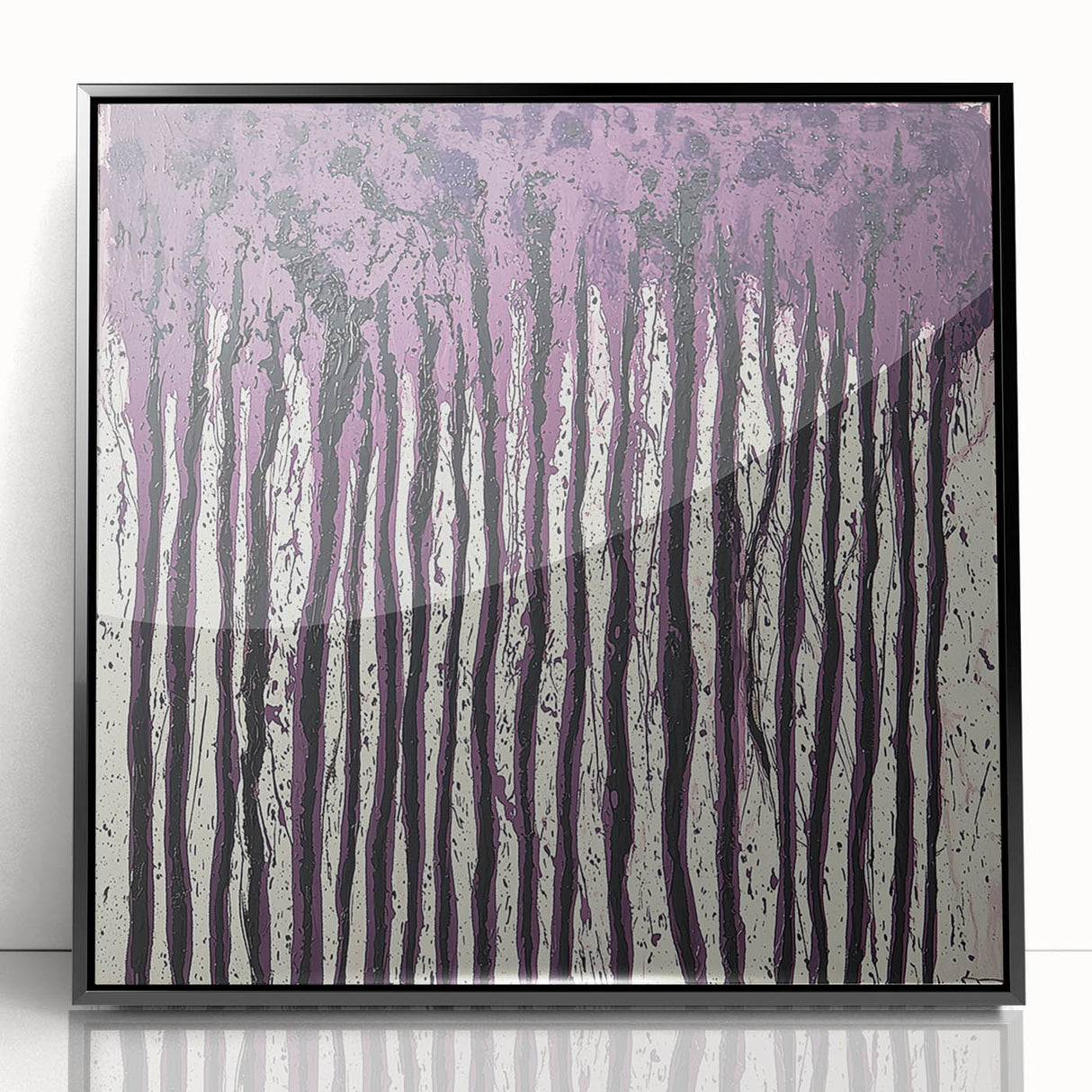 Purple Drip Abstract – Modern Canvas & Framed Wall Art